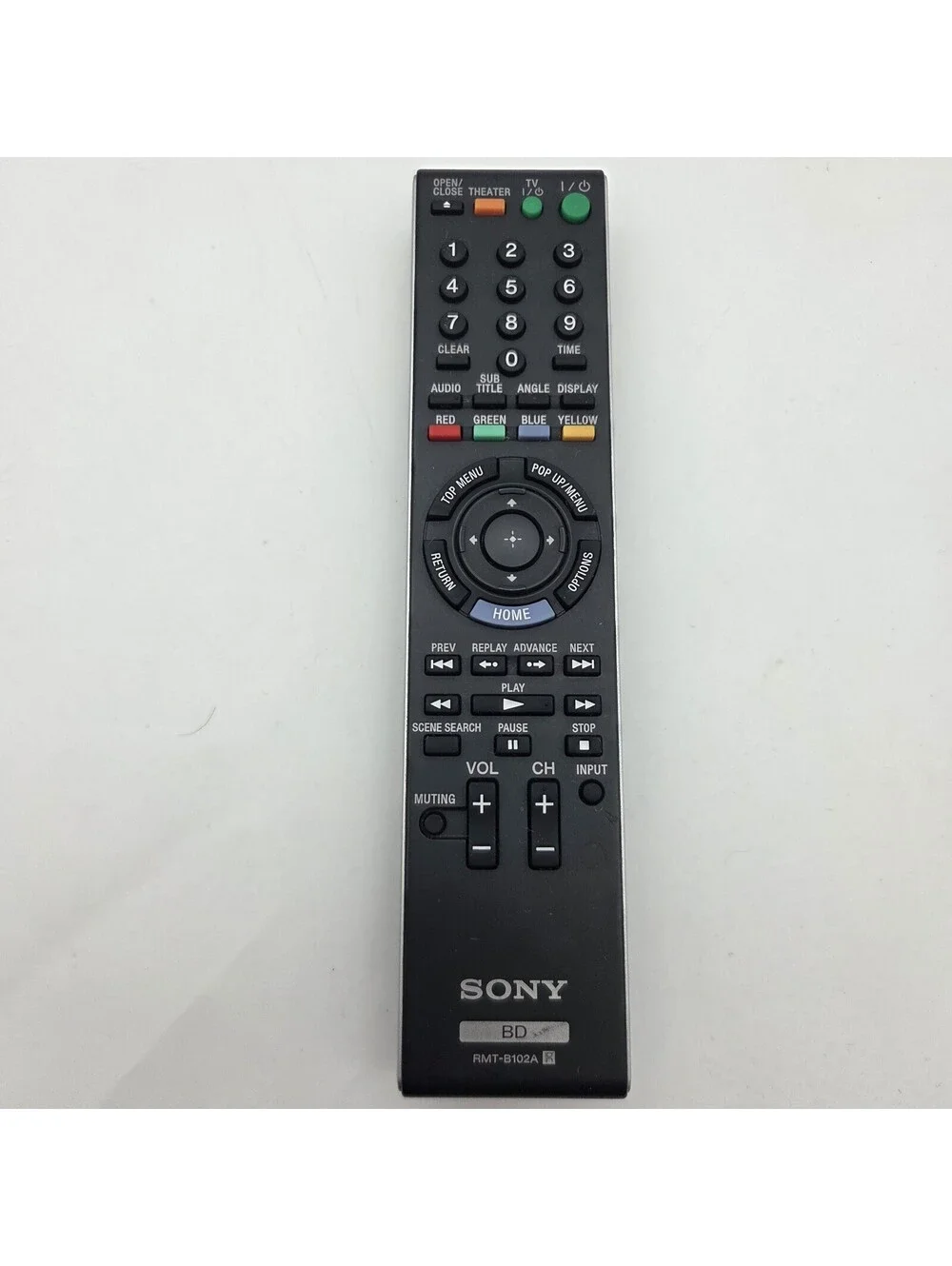 Genuine Sony RMT-B102A Blu-Ray Player Remote Control OEM for BDP-S350 BDP-S350S